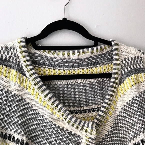 Anthropologie Moth Metallic Striped Open Cardigan - Picture 3 of 7